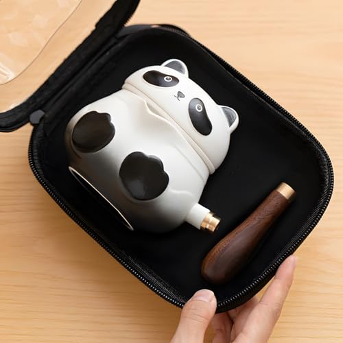 TBACW Chinese Gongfu Travel Tea Set (Panda Design) - color: Panda 1 Pot 2 Cups