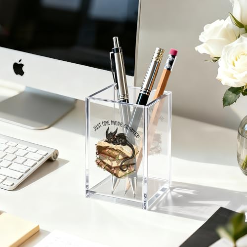 Just One More Chapter Pen Holder Book Mark Holder Library Accessories - color: Transparent34