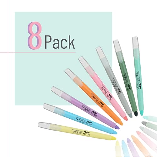 Mr. Pen- No Bleed Gel Highlighters, Assorted Colors, 8 Pack - color: Pastel Colors 1, size: 8 Pack
