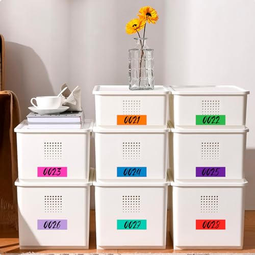 YSHIHE Colored Label Stickers,12 Colors,3 x 1 Inch Folder Labels-480 Pcs