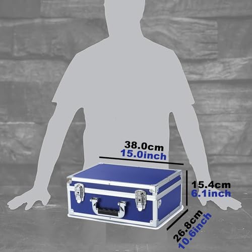 Collectable Trading Card Cases, Toploaders Storage Box, Magnetic Card Storage Hard Cabinet, Graded Card Storage Case, Sports & Trading Collector Storage Box (Blue) - color: Blue, size: Large