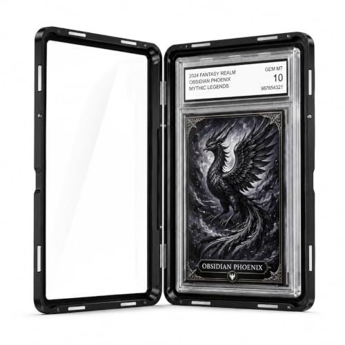 PSA Slab Case, Magnetic 9-Point Lock Display Protector, Black - color: Black