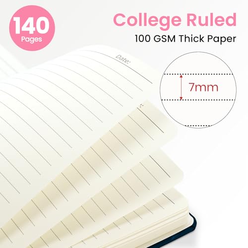 ZOTIA Lined Spiral Journal for Women, A5 Pretty Hardcover Notebook for Work, School & Office Writing, Aesthetic Writing Journal College Ruled, 140 Pages, 5.8" x 8.3", Desert Whimsy - color: T-Desert Whimsy