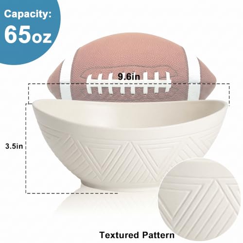 65 OZ Big Bowl Set - Unbreakable Salad Bowls Set of 4 (White) - color: White, size: 65 Oz