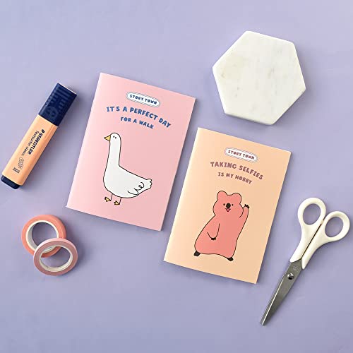 Monolike Mini STORY TOWN Grid Note 6P SET - 105x148mm, 48pages - color: Mini STORY TOWN Grid Note 6P