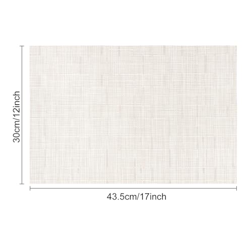 Myir JUN Placemats Set of 4 Kitchen and Dining Table Placemats - color: B-off White, size: Set of 4