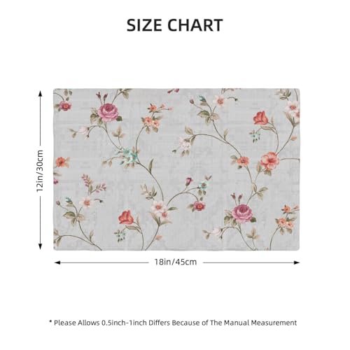 Boho Botanic Floral Wildflowers Placemats Set of 4 12x18 Inch - color: Multicolor, size: Set of 4