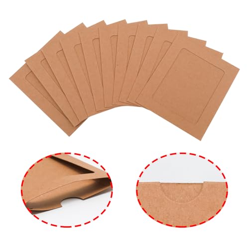 30Pcs 3x4Inch Brown Paper Photo Frames with String & Clips - color: Brown, size: 3x4inch