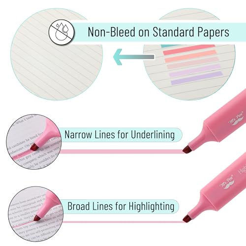 Mr. Pen- Highlighters, 8 Pack, Morandi Colors - color: Morandi