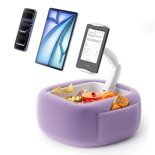 LULULOOK Tablet Pillow Stand for Kindle/iPad, Kindle Holder for Bed, Purple - color: Velvety Purple