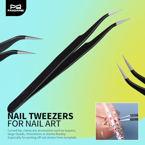 FANDAMEI Nail Art Tools, Nail Stuff, Nail Supplies, Nail Stand, Nail Brush - color: White
