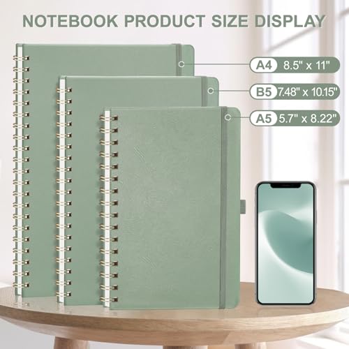 AHGXG Dotted Journal, 110 Pages, A4 (8.5" x 11") - color: Sage Green, style: A4-Dotted