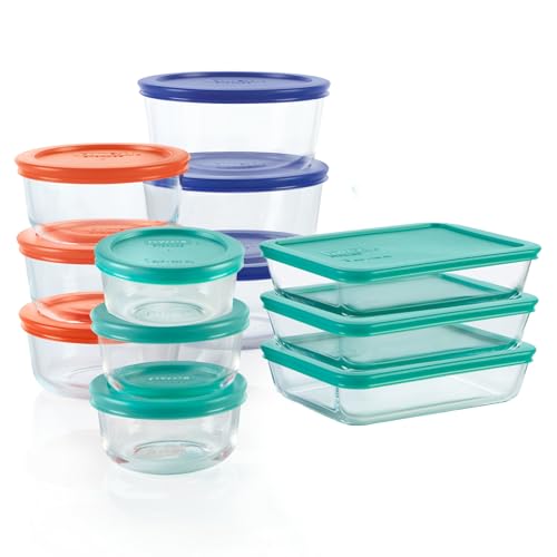 Pyrex Simply Store (12-Pack) Glass Food Storage Containers Set - size: 12 Pack