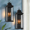 JYZ 2PK 20" Exterior Coach Light Wall Mount, Farmhouse Outdoor Entry Wall Lantern Fixture, Exterior Wall Sconce with E12 Base, Anti-Rust Aluminum with Clear Glass Wall Lamp for Porch, Garage, Patio - size: 20 inch - 2 PK
