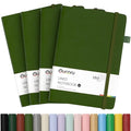 Oucaru 4 Pack A5 Lined Journal Notebook, 180 Pages 100 GSM Paper for Travel - color: Army Green, size: 4 Pack