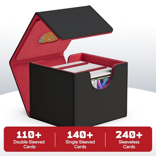 ZLCA 4PCS MTG Commander Deck Box Holds 110+ Double Sleeved Cards - color: 4pcs-Multicolor, size: A-Horizontal-Commander