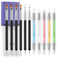 Nail Art Sculpture Pen,11Pcs Nail Art Brush Set, Black - color: Black