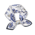 100% Mulberry Silk Scarf - 25.6" Square Neckerchief & Headscarf Gift Packed - color: Blue-11