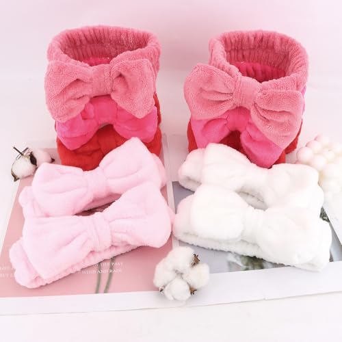 10 Pack Red Valentine Soft Spa Headbands Bulk for Women Girls - color: Multicolor 01