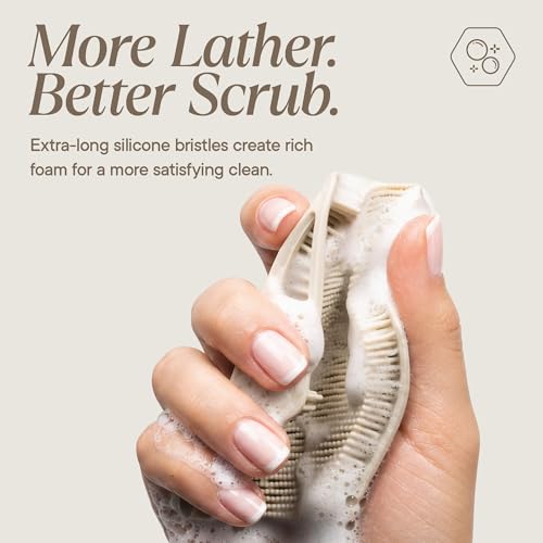 TOOLETRIES Silicone Body Scrubber 2.0, Loofah Alternative - Sand - color: Sand