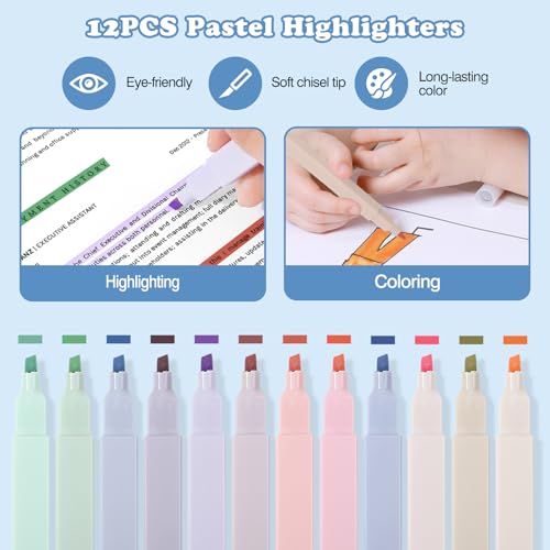 MoKo Pencil Case with Supplies, 56Pcs Aesthetic School Set, Green - color: Green-56P