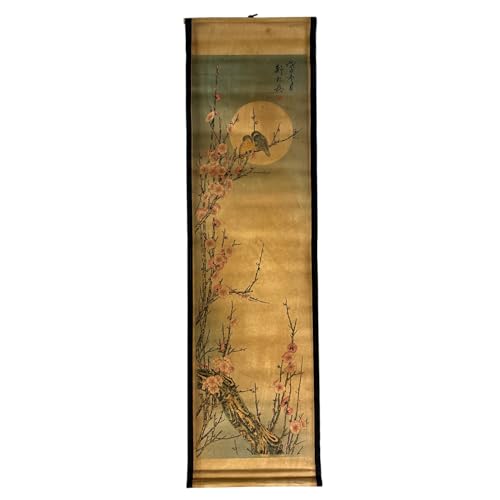 Wall Art Poster Prints Painting Scroll Hang Decor Plum Bossom Flower Bird - color: F1