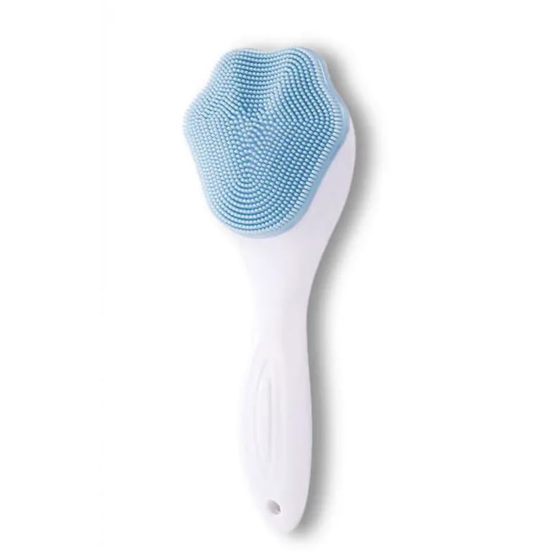 Cat Paw Silicone Face Scrubber Mannual Facial Deep Cleaning Brush Makeup Removal Blackhead Pore Exfoliating Tool - color: Blue