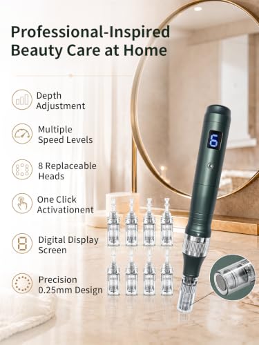 0.25mm Skin Roller Pen for Women & Men, Home Use Facial Beauty Tool