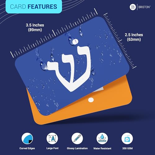 Biblical Hebrew Alphabet Flash Cards – 54 Alef Bet Letters for Study
