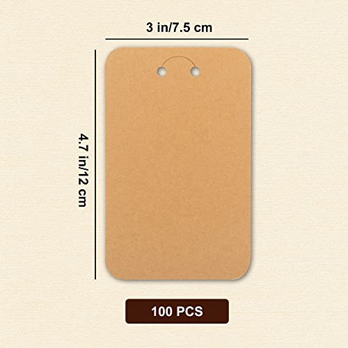 Temlum 3''x4.7'' Keychain Display Cards with Self-Sealing Bags, Brown 100p - color: Brown