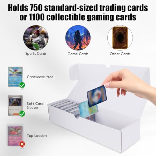 Trading Card Storage Box, 8-Pack 1100 Count Card Storage Box