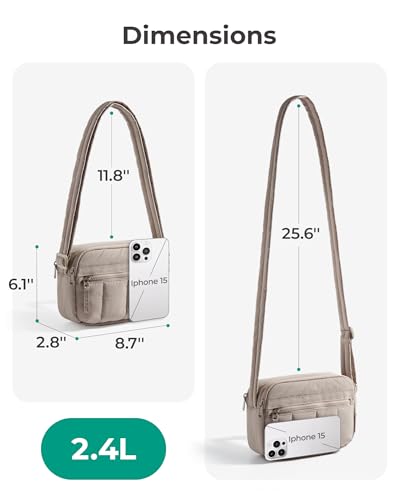 BAGSMART Cross Body Purse, Mini Crossbody Bags for Women Travel Purse - color: Purple, size: Small