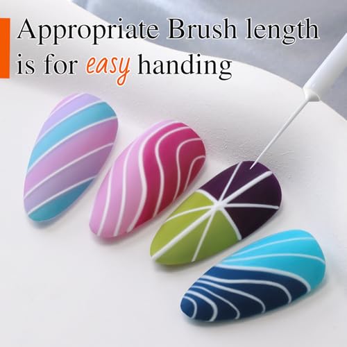Double Rhythm 15 Ml Metallic Gel Liner Nail Art Bronze Mirror Chrome Painted Drawing Stripper 3D Effect Polish (White Liner Art -L1006) - color: White