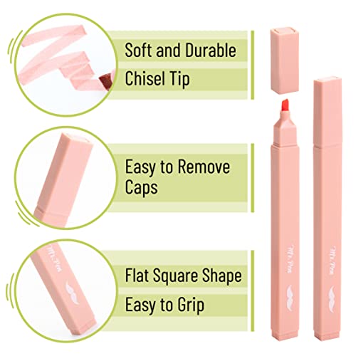 Mr. Pen- Aesthetic Highlighters No Bleed, 8 Pack, Boho Colors, Chisel Tip | Cute Highlighters Assorted Colors for Journaling, Highlighting, Underlining, Fast Dry, Back to School Supplies - color: Boho Colors, size: 8 Pack