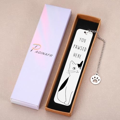 Cat Gifts for Women Cute Bookmarks for Women Cat Lovers Stocking Stuffers - color: Silver