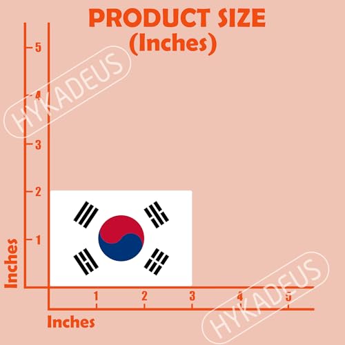 (3Pcs) South Korea Flag Stickers – South Korean Sticker Decals, 3" x 2" - color: South Korea