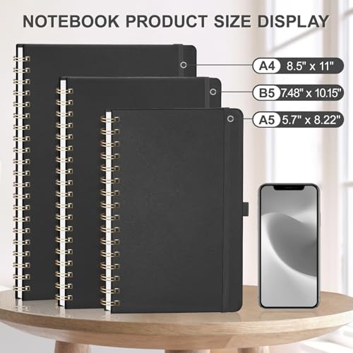 AHGXG Dotted Journal, 110 Pages, A4 (8.5" x 11") - color: Black, style: A4-Dotted