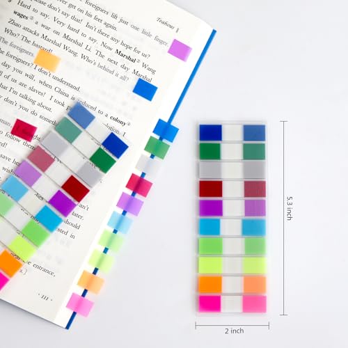 Sticky Tabs Notes Page Marker - 1000Pcs Transparent Pop Up Writable Colored Book Index Tab Repositionable File Flags Label Self Adhesive Divider Sticker for Notebook Office School Teacher Planner Memo - color: Classic