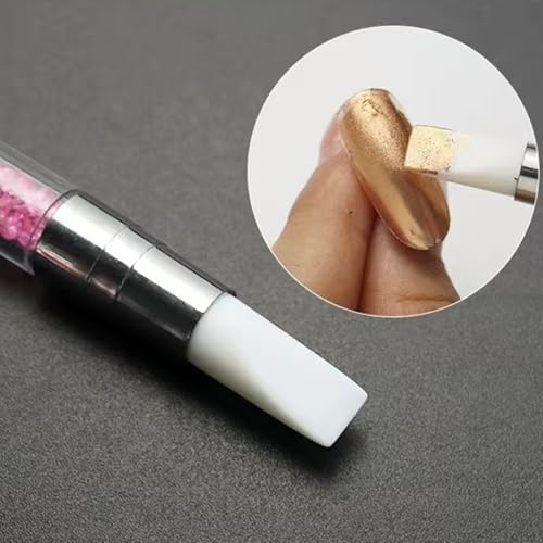 5 Pcs Nail Art Sculpture Pen Dual Tipped Silicone Nail Tools Nail Art Silicone Brushes for Design Nail Carving Drawing Shaping Effect - color: e-5pcs