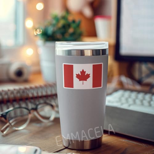 (3PCS) Canada Flag stickers, Countries Flag Stickers - Waterproof Vinyl Decals For Laptops, Tumblers, Water Bottles, Books, Scrapbooks, Size 3 x 1.9 Inch - color: Canada