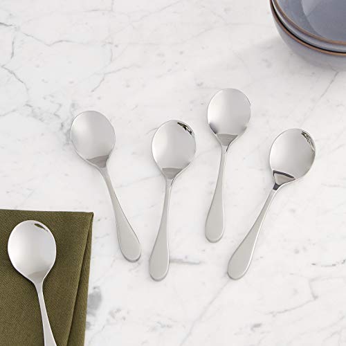 Knork Original Bouillon Stainless Steel Soup, Specialty Spoons, 6 Piece Set, Gloss, 152 - color: Gloss