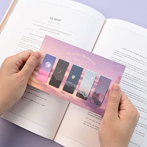 Monolike Magnetic Bookmarks Moon Ver.1, Set of 5 - color: Moon Ver.1