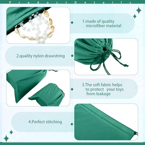 20 Pcs Satin Game Storage Bags for Women Men, S,M,L, Green - color: Green, size: S,M,L