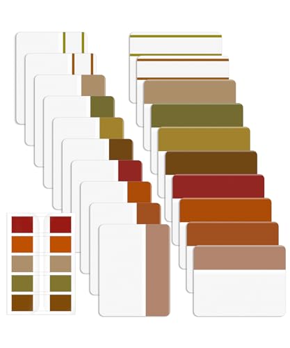 Mr. Pen- Sticky Index Tabs, 500 Pcs, 21 Sets, Earthy - color: Earthy