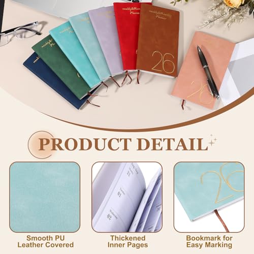 PATIKIL 2026 Daily Planner Notebook, A6 64 Sheets Undated to Do List Daily Weekly Monthly Goals Tracker Pocket Notebook for Office Home Study Work Time Management Fitness Habit, Light Blue - color: Light Blue