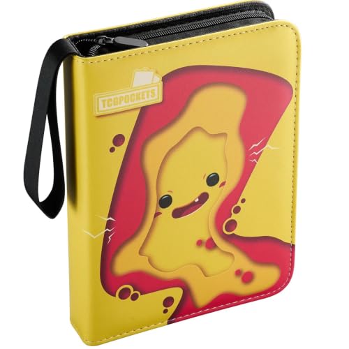 Card Binder 440 Pockets, 4-Pocket Trading Card Collection Album with 55 Sleeves Joyful Yellow - color: Joyful Yellow, size: 440 Pockets