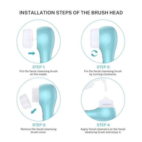 Luxe Cashmere Facial Cleansing Brush Compatible with Clarisonic Mia 1, Mia 2, Mia Fit, Alpha Fit, Smart Profile (2Count)