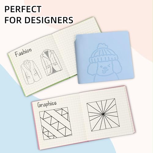 BOBO RABBIT 3 Pack Mini Grid Notebooks Pocket Size Graph Journal Total 600 Pages Compact Grided Notebook Small Softcover Vegan Leather Cartoon Puppy Dog Pattern Cute Notepads for Students Women Diary Writing Note Taking Lay Flat, 3.9"x3.9" Inner(Mini Squa