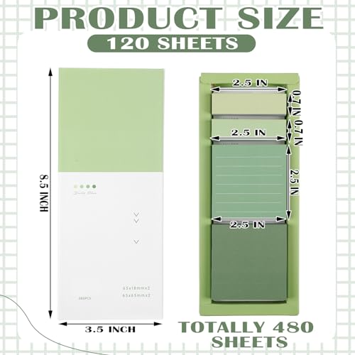 Resurhang 6 Green Pens Set 0.5 mm Fine Point Correction Tape Notes, Green