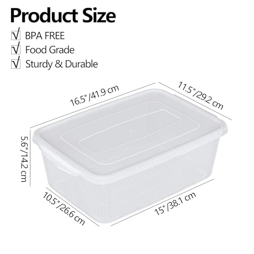 2-Pack Stackable Pizza Dough Proofing Box, Airtight Dough Tray